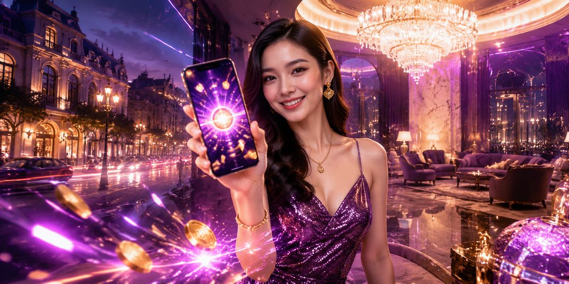 Người chơi tại Hà Nội truy cập casino trên điện thoại trong ánh đèn neon